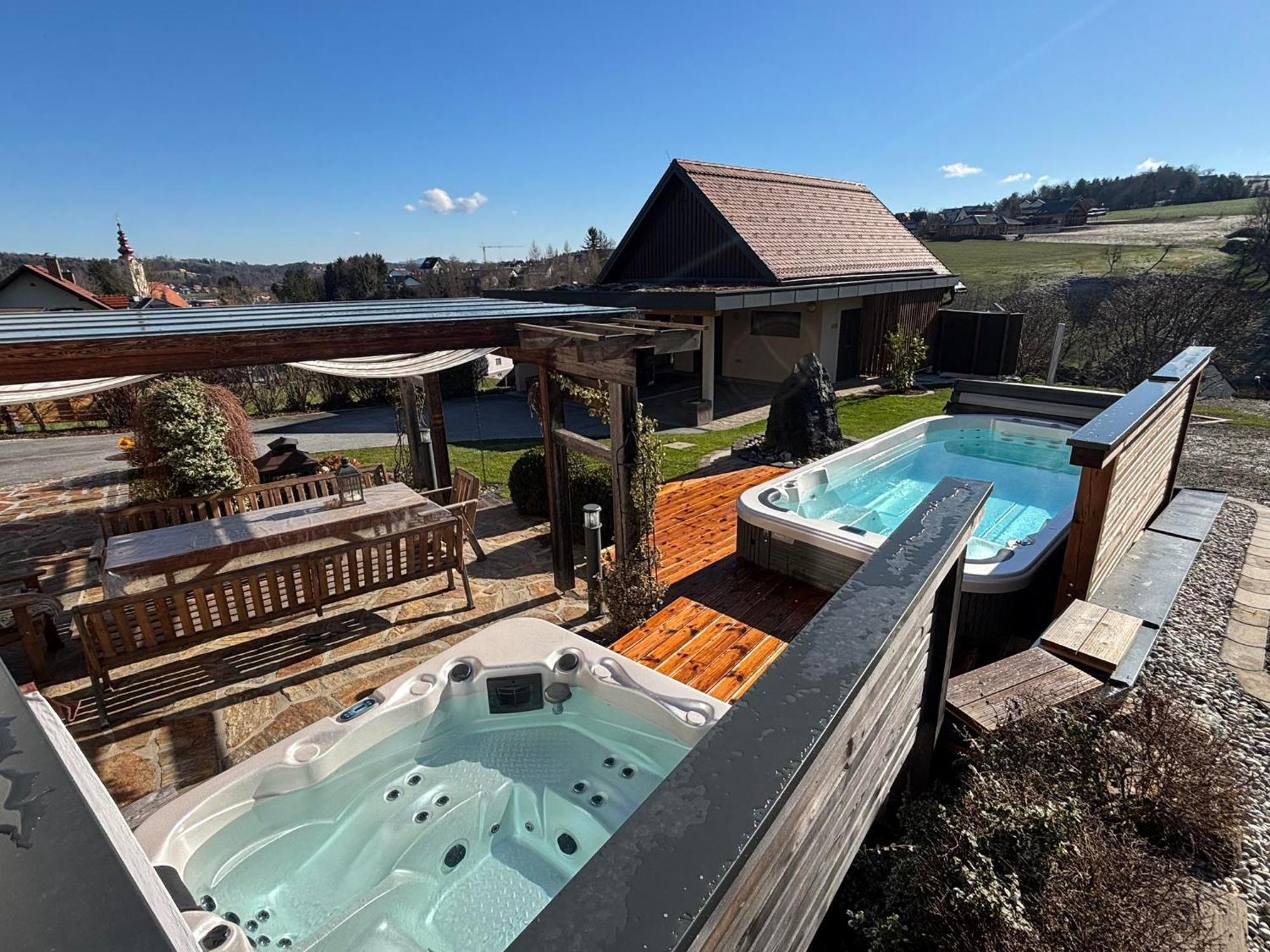 Das "Ferienhaus Eibiswald" Landhaus Refugium Im Schilcherland - Sauna Und Spa Exterior foto
